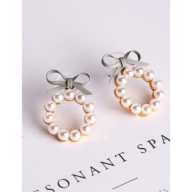 LRC Anting Tusuk Fashion Pearl Decorated F0715X