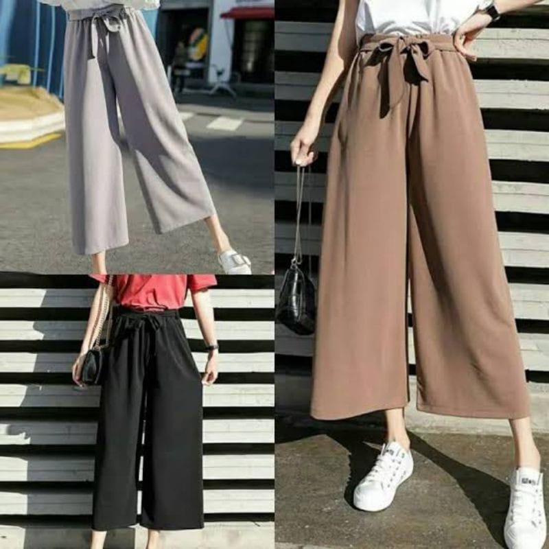 TERMURAH KULOT RIBON PANTS / CELANA KULOT TALI WOLLPEACH PREMIUM