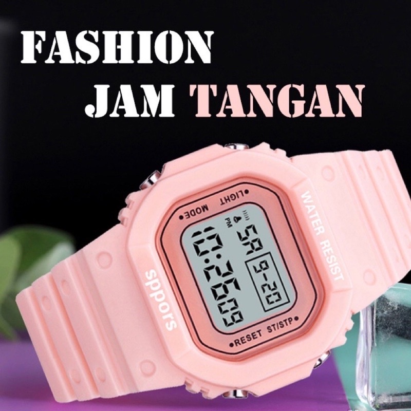 Jam Tangan Wanita Elegan Fashion  Korea Style Digital Sport JAM TANGAN