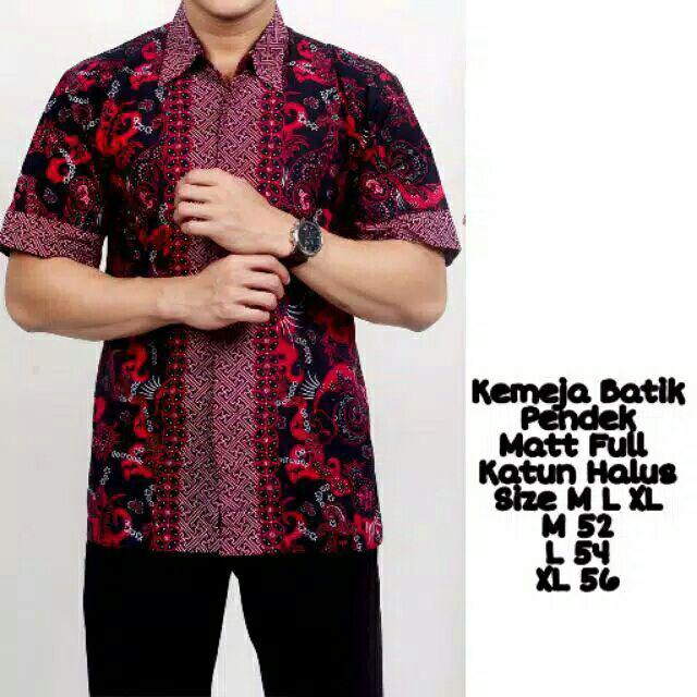 New Kemeja Batik Pria Ppbtk07 Wsa04 Kemejapria/kemejabatik/kemeja Batik Batik Hrb026 Kenongo Kode #1
