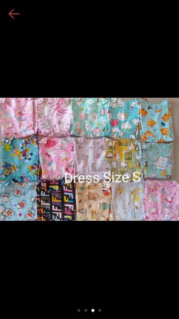 Dress kancing motif (S,M,L) (bisa pilih motif)