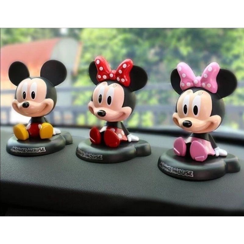 pajangan mickey minnie boneka hiasa dasbord mobil balon mickey Pajangan Mobil Kepala goyang Mickey Minnie Mouse