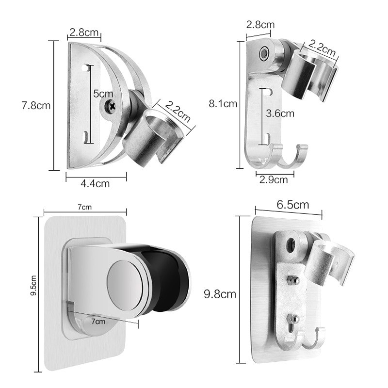 BAYAR DI TEMPAT Penyanggah Kepala Shower Hose Holder Bracket Drill Free Selang 1/2 Inch