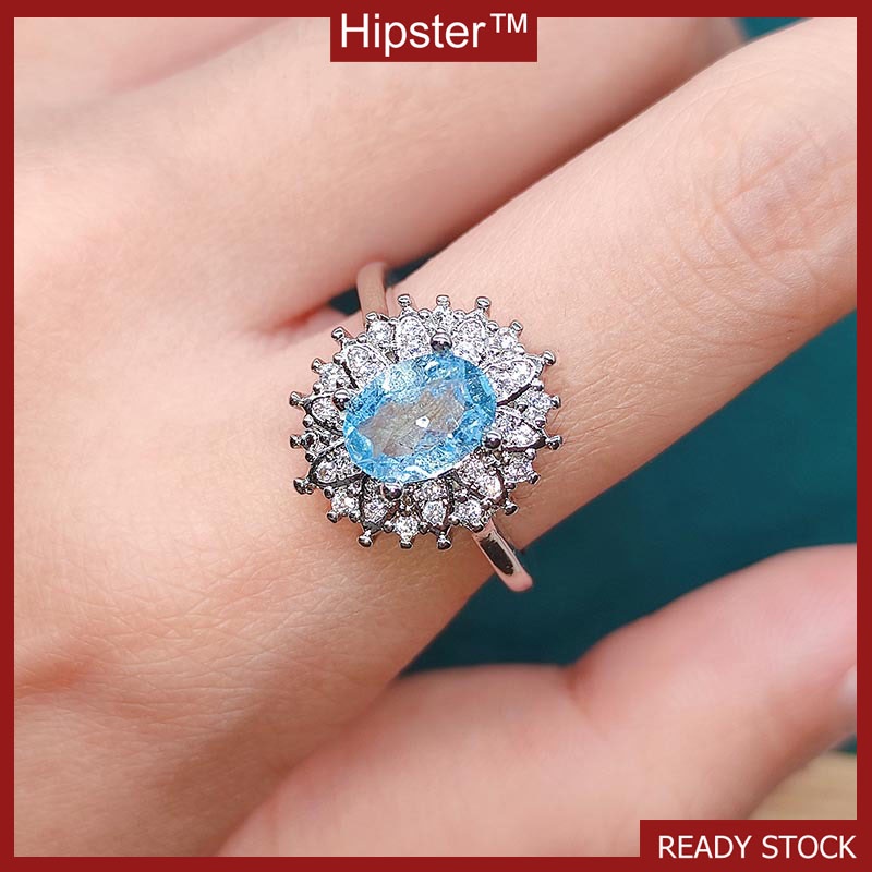 Natural Topaz Ring Women