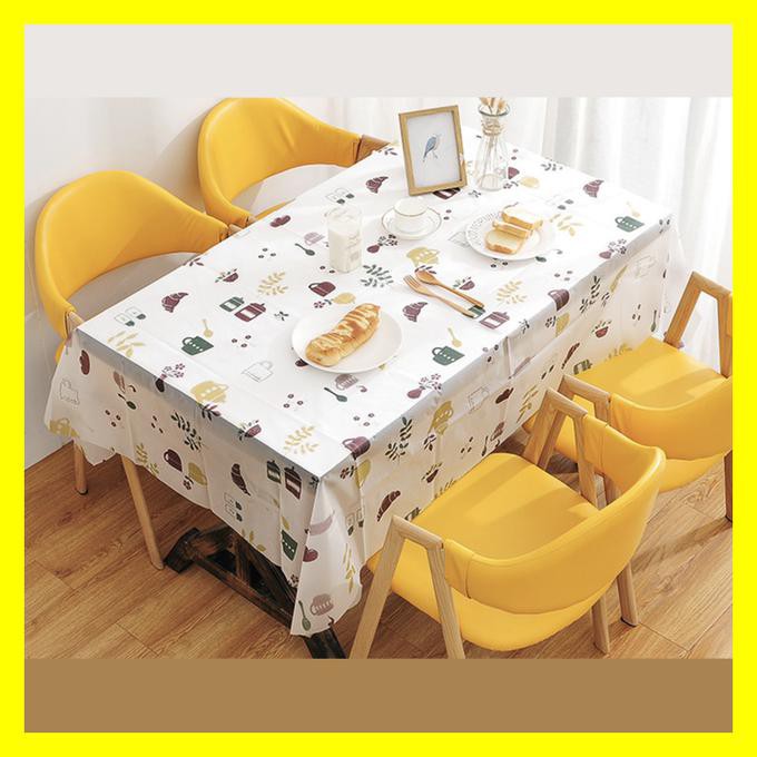 Taplak Meja Makan Anti Air Motif Coffeepot Taplak Meja Tamu Plastik