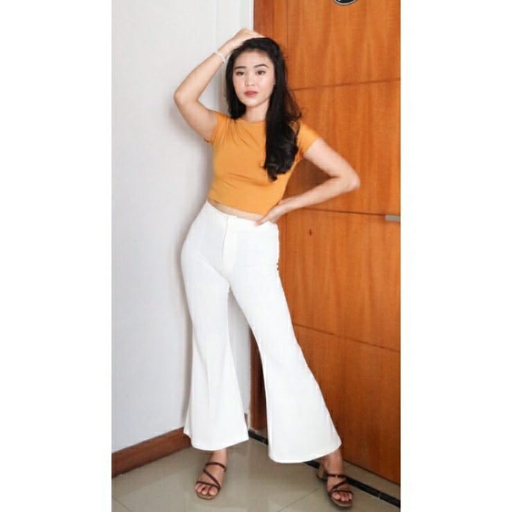 BEFAST - ZFS OOTD Wanita Kaos FUJI / NEINC DOUBLE LAYER LYCRA CROP TOP / Atasan Crop Top Wanita / Crop Top Polos / Kaos Crop Casual / Crop Top Santai / Atasan Crop Top Lengan pendek / OOTD Wanita Remaja Kekinain 2021