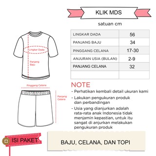 Klik Mds Setelan Baju  Anak  Bayi  Laki laki Sapi Free Topi 1 