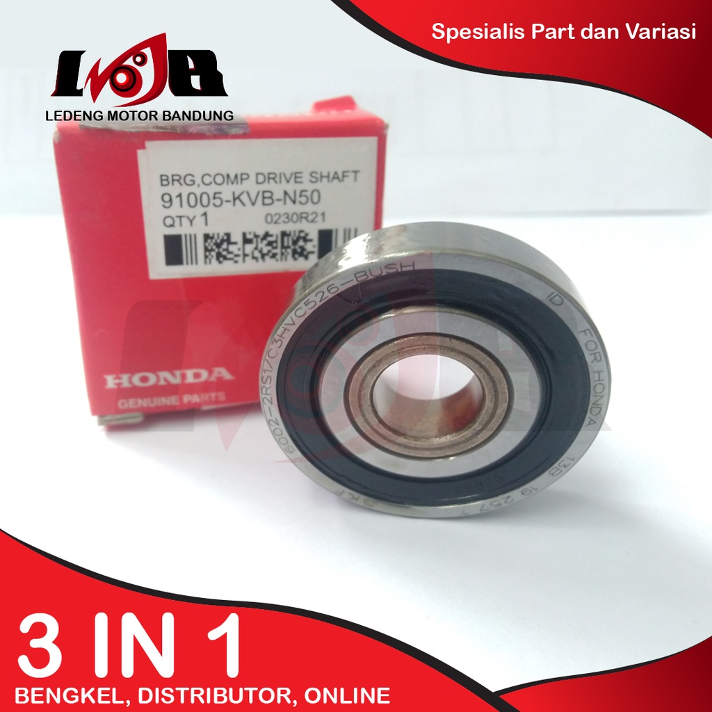 Laher Bak CVT Vario Beat Scoopy 6002 2RS Ball Bearing Original Honda