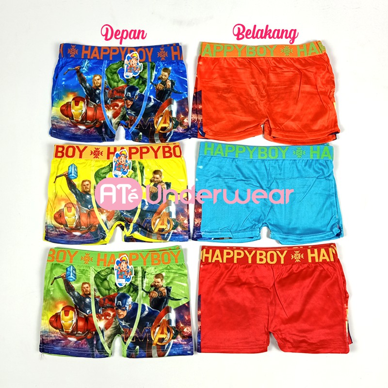 AT009-ECER-Celana Boxer anak cowo/celana renang Happy Baby