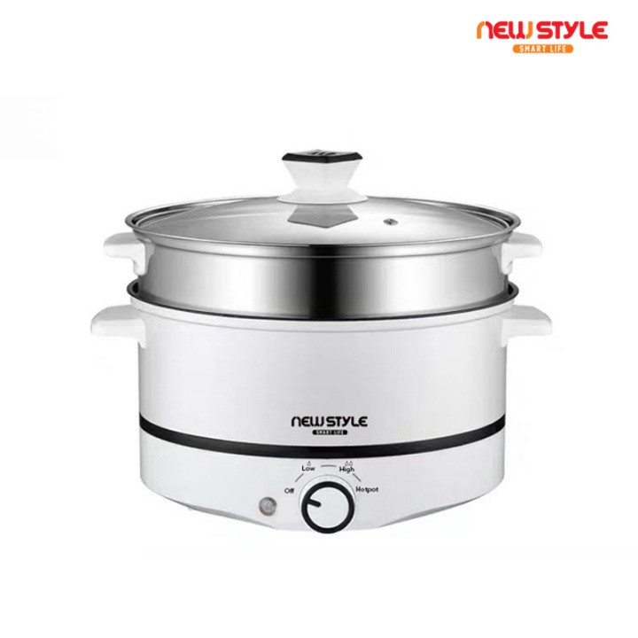 Newstyle Panci Listrik Y09 Panci Listrik Multifungsi Lapisan Keramik Panci Elektrik Panci Electric