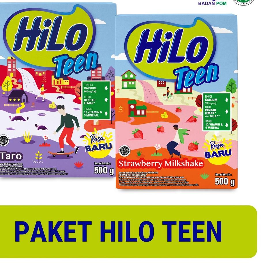 

COD !!! 8.8 Paket Duo Rasa - HiLo Teen Taro 500gr & HiLo Teen Strawberry Milkshake 500g [KODE 166]
