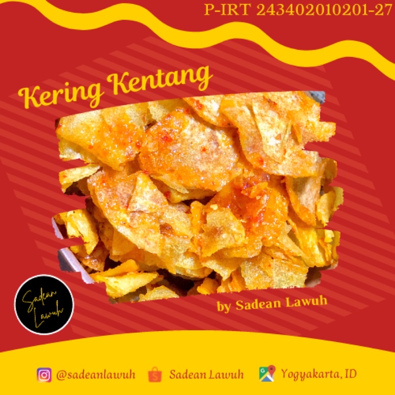 Jual SDL - 100 Gr Kering Kentang Balado Kering Klengkam Kentang Balado ...