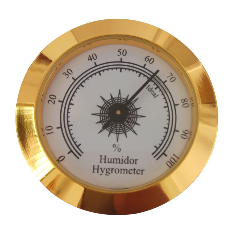 Gro Compact Hygrometer Humidity Meter Mini 50mm Kaca Bulat Analog Hygrometer Pas Untuk Kotak Cerutu Lemari Meteran Bulat