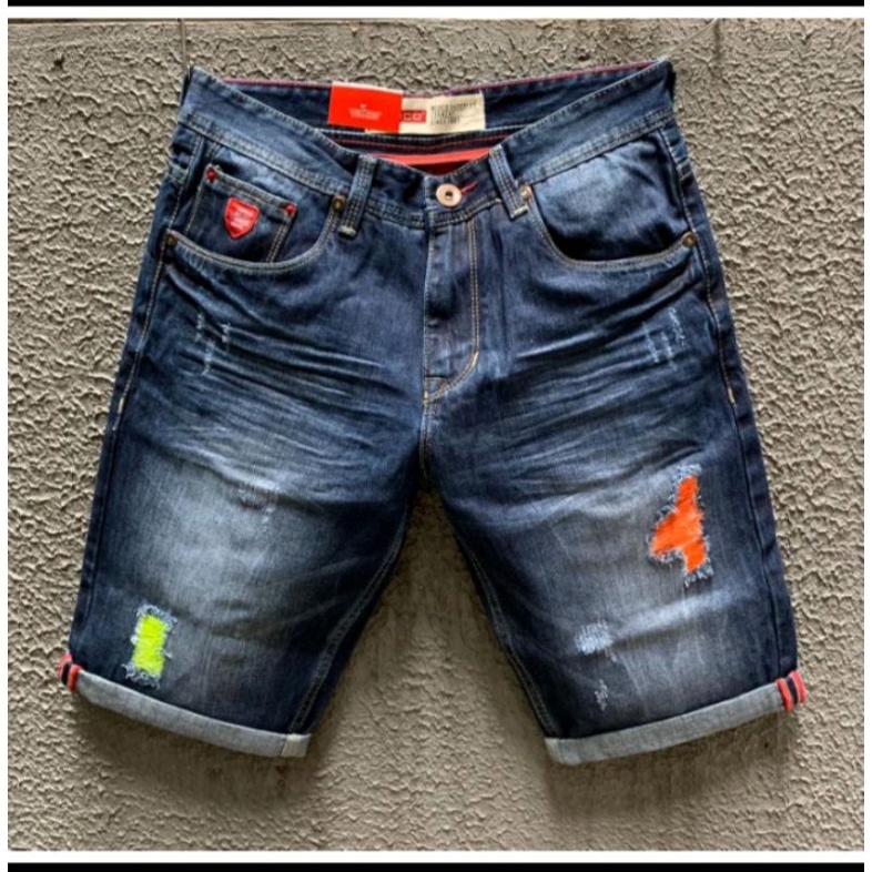 celana jeans pendek  pria werco terbaru /celana werco