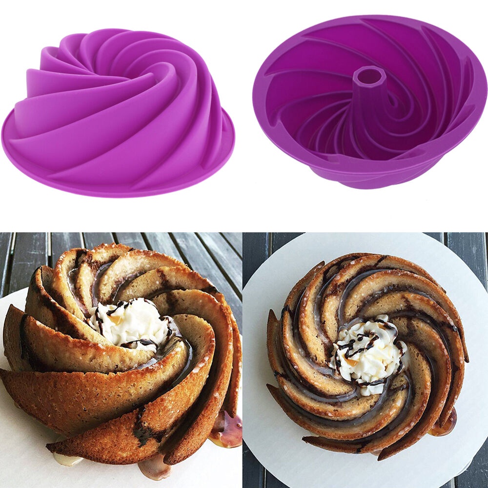 Non Stick Silicone Cetakan Kue 3D Cake Pan Tray Homemade Puding Jelly Coklat Dessert Muffin Mousse Cetakan Dapur DIY Baking Pastry Alat Bakeware