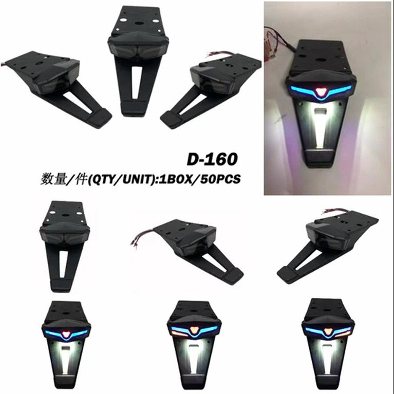 Spakbor Belakang KLX LED Biru