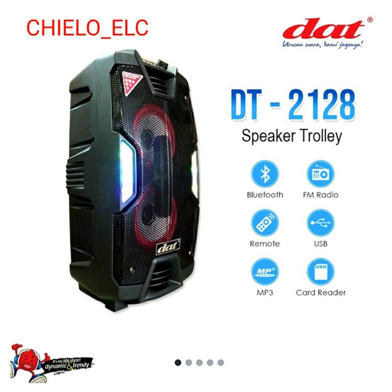 SPEAKER BLUETOOTH TROLLEY PORTABLE DAT DT 2128 DT2128