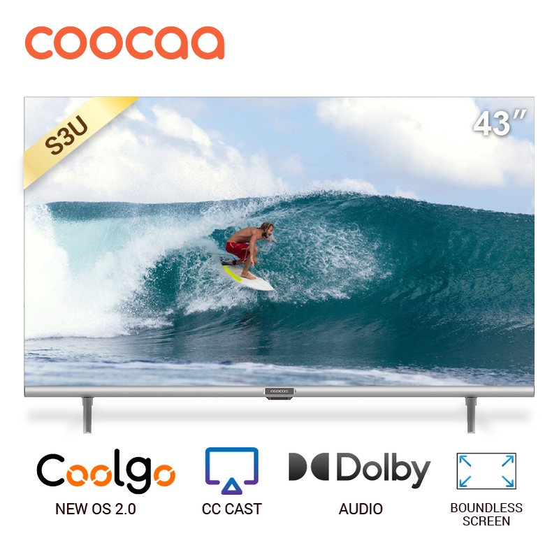 COOCAA 43 inch Digital Smart TV -OS Coolita - HD - Dobly Audio - Youtube (Model : Coocaa 43S3U)