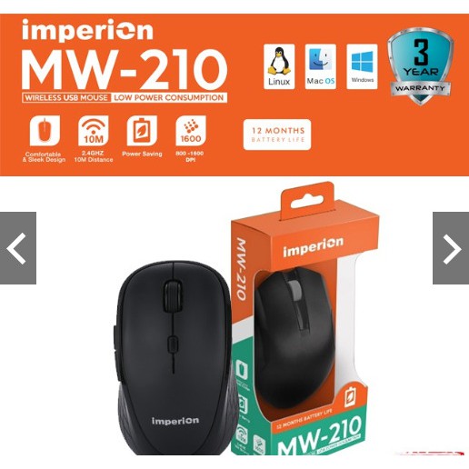 Imperion MW-210 Wireless USB Mouse - MW210 Office