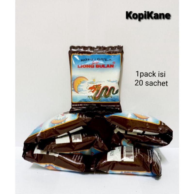 

Kopi cap Liong Bulan kopi dan gula isi 20pcs khas bogor