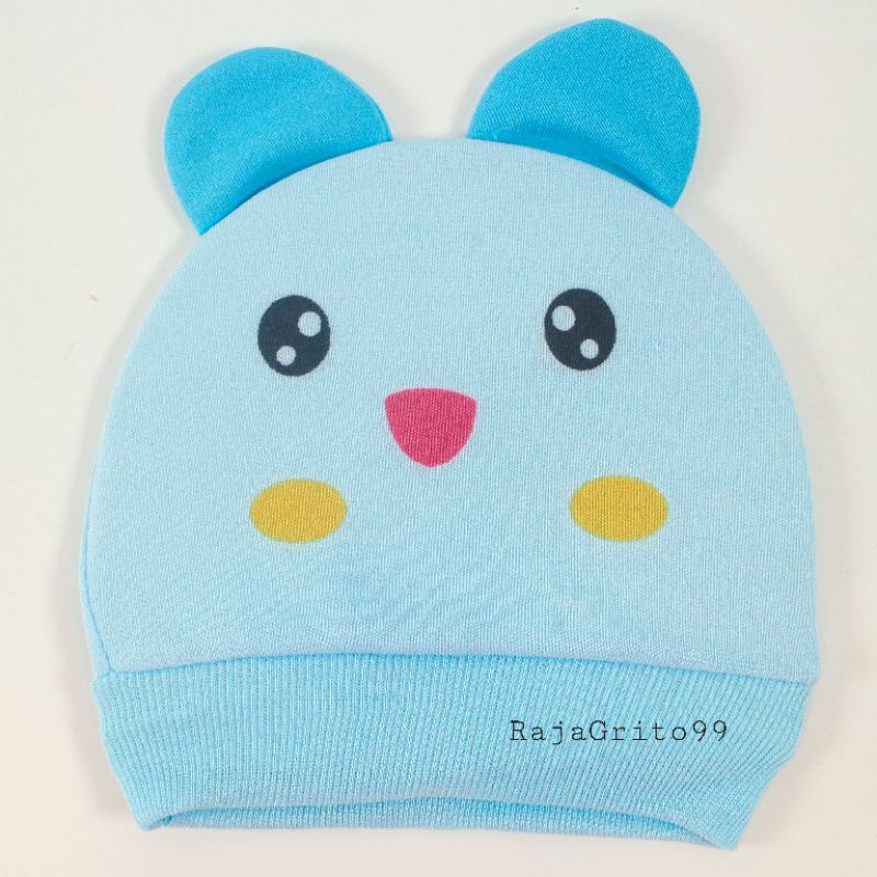 Topi Bayi Telinga Olala / Topi Karakter lucu Usia New Born 0 - 3 Tahun Bahan Premium / Topi kupluk bayi karakter binatang