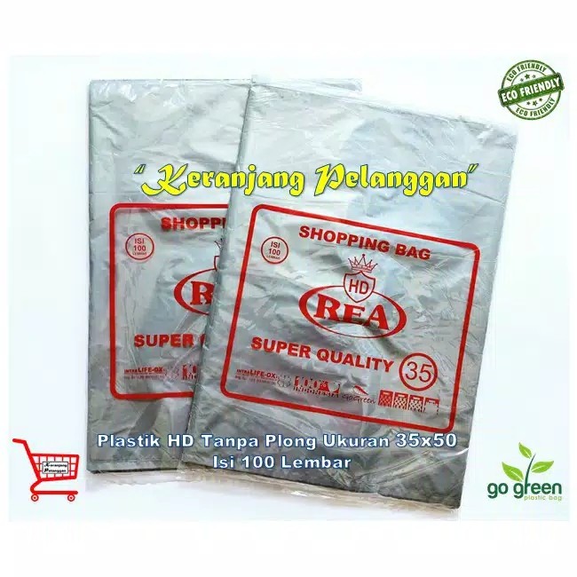 Plastik Packing Tanpa Plong 35x50 Merk Rea Isi 100 Pcs Plastik Online Shop