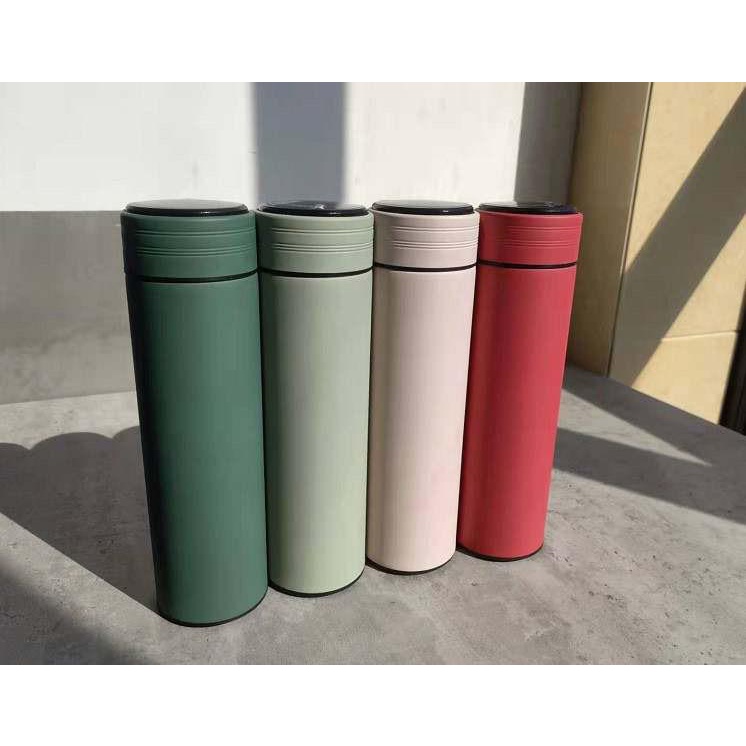 FREE CUSTOM nama tumbler smart LED temperature matte color replaceable battery baterai / botol minum premium quality FREE cetak nama