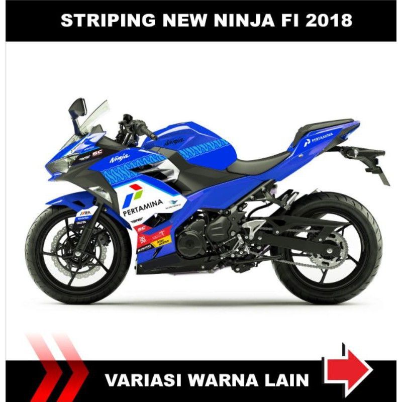 STRIPING STICKER NINJA 250 FI 2018 / NINJA FI 250 2018 MANDALIKA