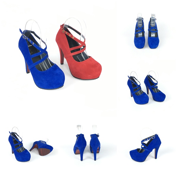 BJS608 - BLUE - Sepatu High Heels Pump Wanita Cantik Import 11CM SEPATU PESTA WANITA HIGH HEELS SEPATU HAK TINGGI FASHION IMPORT TERMURAH TERLARIS TERBARU BAGSTORE JAKARTA JSH608