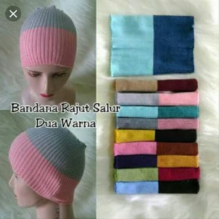 [BRAND HUSNA HIJAB] Ciput Rajut 2 Warna TANPA Kerut / Inner Rajut