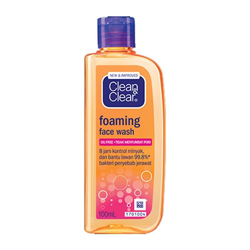 clean&amp;clear foaming facial wash 100ml