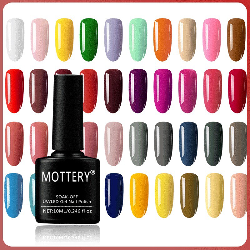 Mottery 10ml Quick Dry Soak Off Gel Polish Uv Led Lamp Need Gel Nail Polish Red Pink White Balck Color Gel Glitter Gel Base Top Coat Matte Top Primer Shopee Indonesia