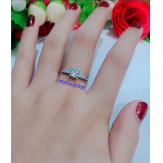 Cincin xuping lapis emas aksesoris fashion silver C03