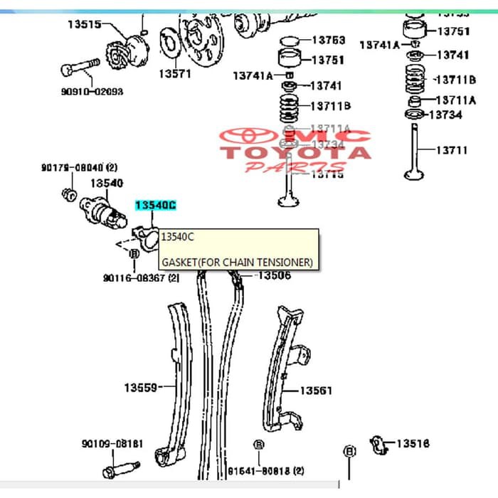 Paking / Gasket Chain Tensioner Kijang Hilux Dyna Land Cruiser Coaster