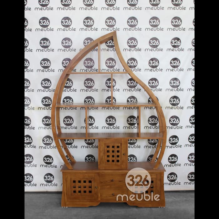 Rak Buku Kayu Jati - Partisi Ruangan Jati Jepara