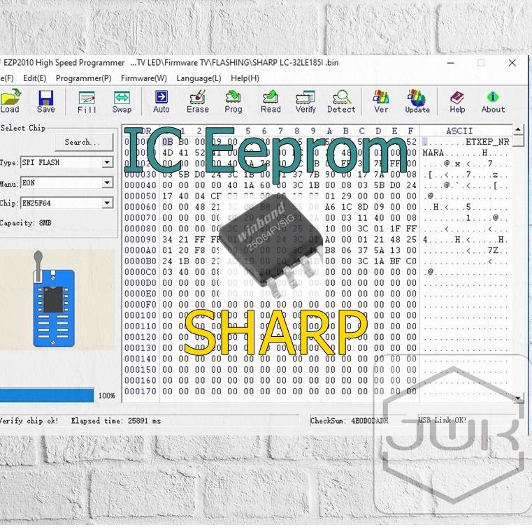 ➻ IC Eeprom plus Firmware TV Sharp Siap Pakai ✶
