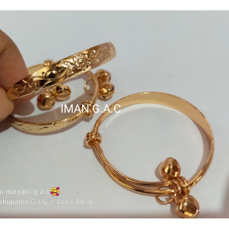 gelang tangan lonceng anak, Xuping gelang anak 3bulan_5thn