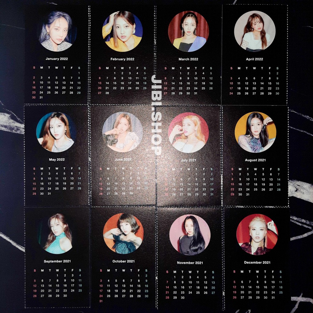 [calendar pc] loona & official photocard album ptt jinsoul choerry yves chuu heejin hyunjin haseul
