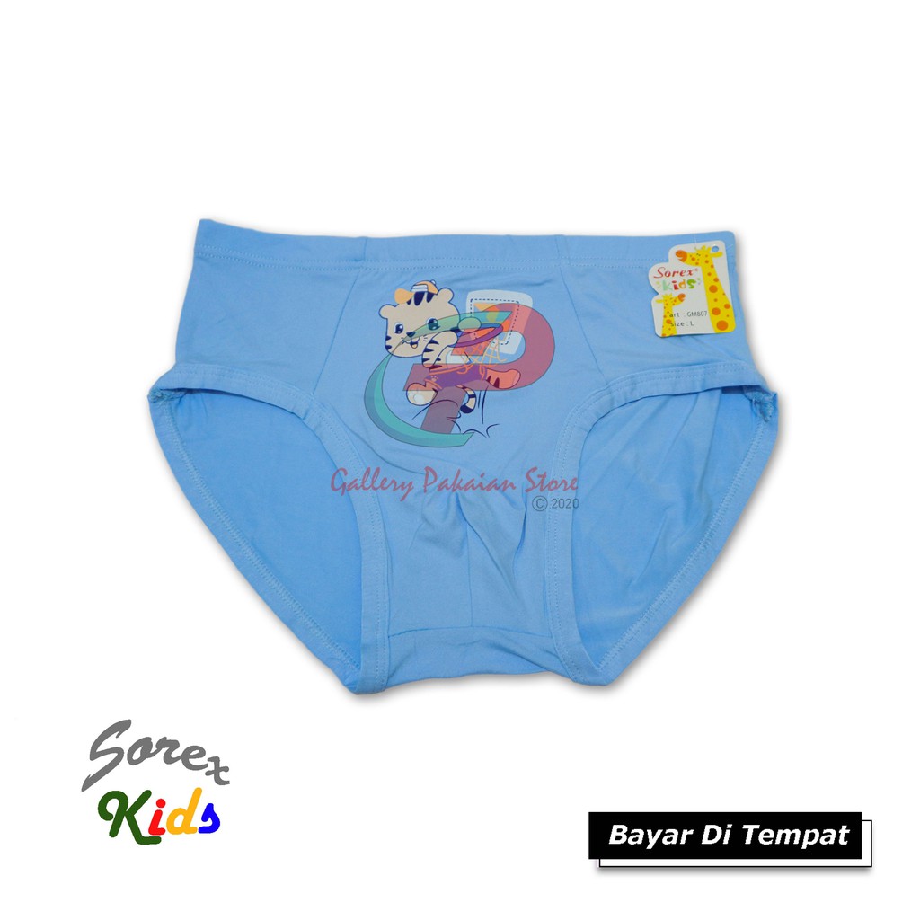 Celana Dalam Anak laki-laki CD Sorex bahan super soft lembut adem size M-L-XL warna random termurah