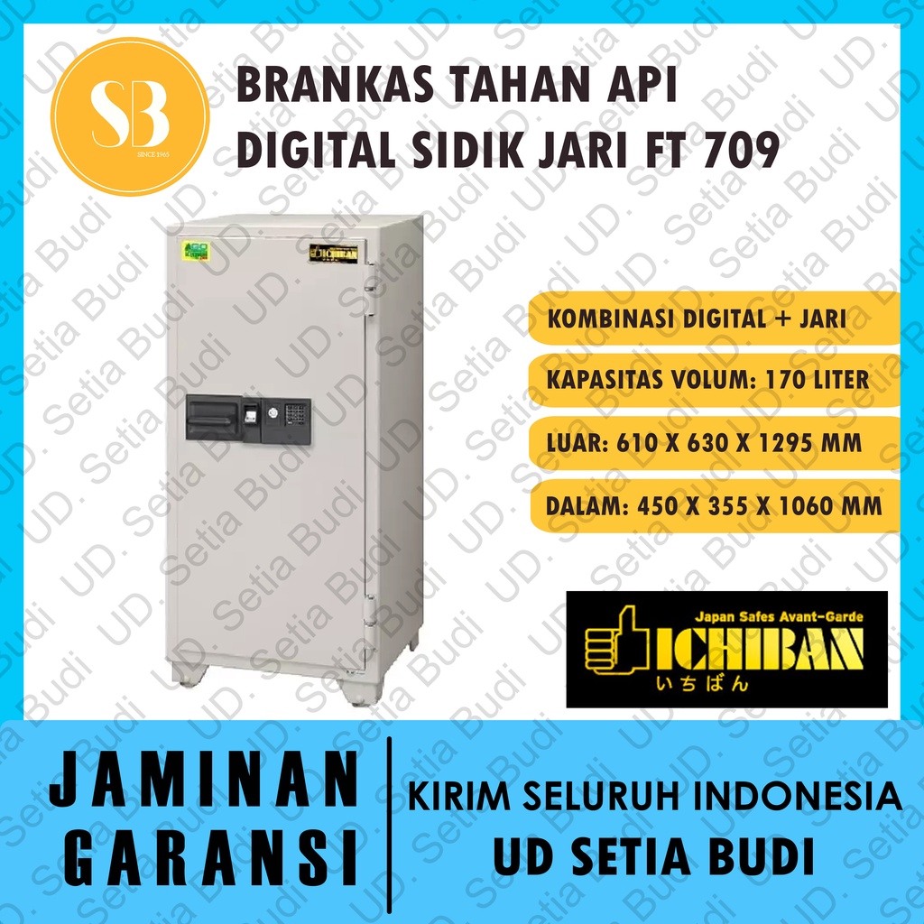 Brankas Ichiban Tahan Api Digital Sidik Jari FT-709