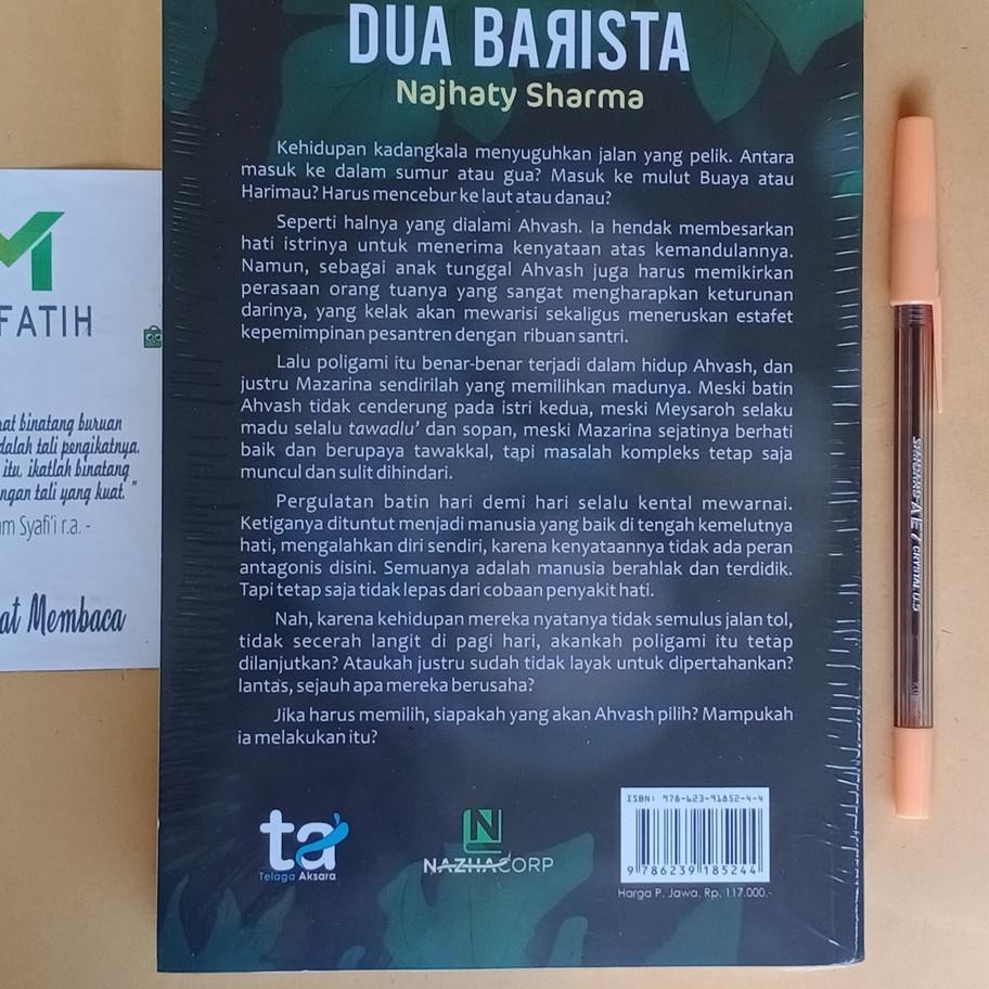 DISKON [ORIGINAL] Buku Novel DUA BARISTA - Najhaty Sharma - Telaga Aksara ORI ASLI - kisah cerita