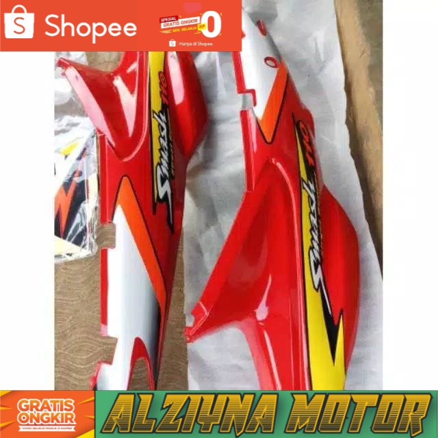 cover body Suzuki smash lama merah