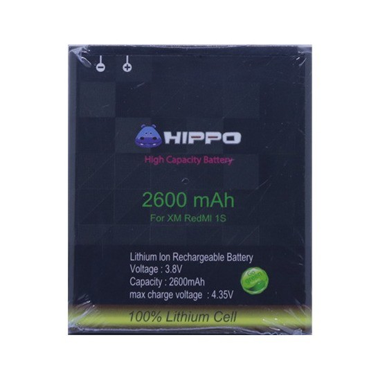 Baterai Hippo Xiaomi Redmi 1s / XIOMI REDMI 2S / BM41 / BM44 2600 mAh ORIGINAL Garansi Resmi hippo 1 tahun