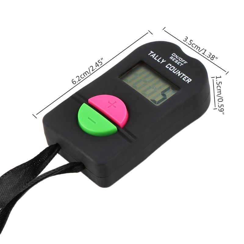 Btsg 0-9999 Tally Counter / Penghitung Digital Manual Dengan Layar LCD