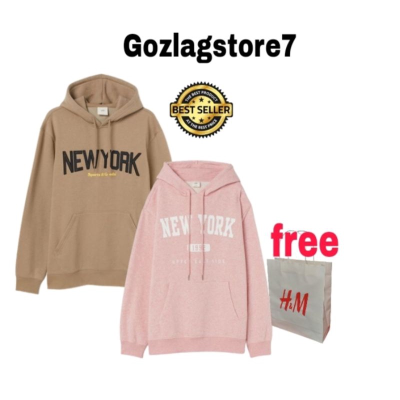 Hoodie hnm new york h&amp;m full label dan washingtag FREE PAPERPAG H&amp;M