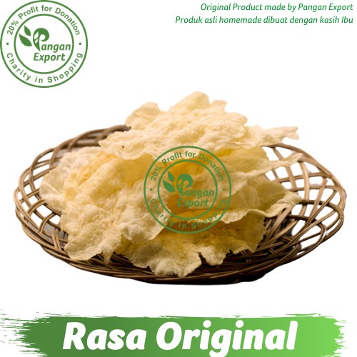 

TERLARIS Emping Melinjo Gurih Crunchy (Medium) Kualitas Export DiGoreng Fresh - Original