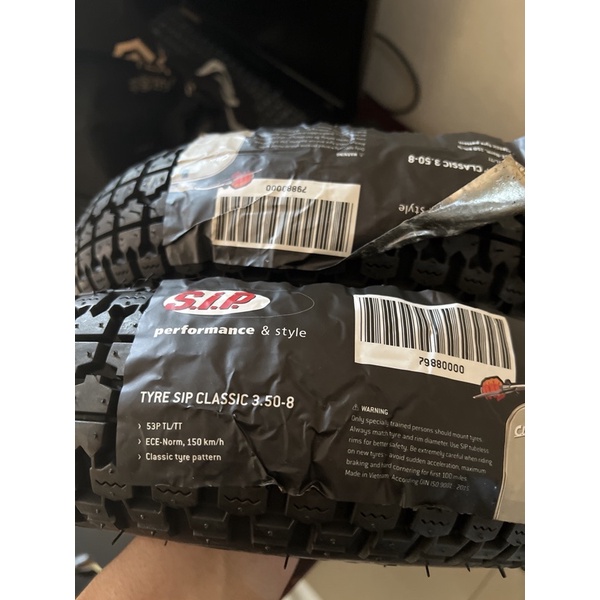 Ban Tubeless 350-8 Ori SIP SCOOTERSHOP GERMANY utk Vespa ring 8