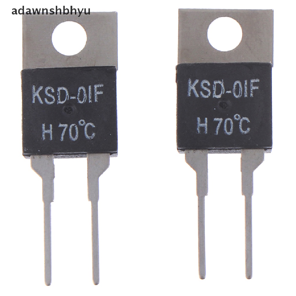 Adawnshbhyu 2Pcs Termostat Sensor Suhu Thermal Switch Biasa Terbuka KSD-01F 70degc