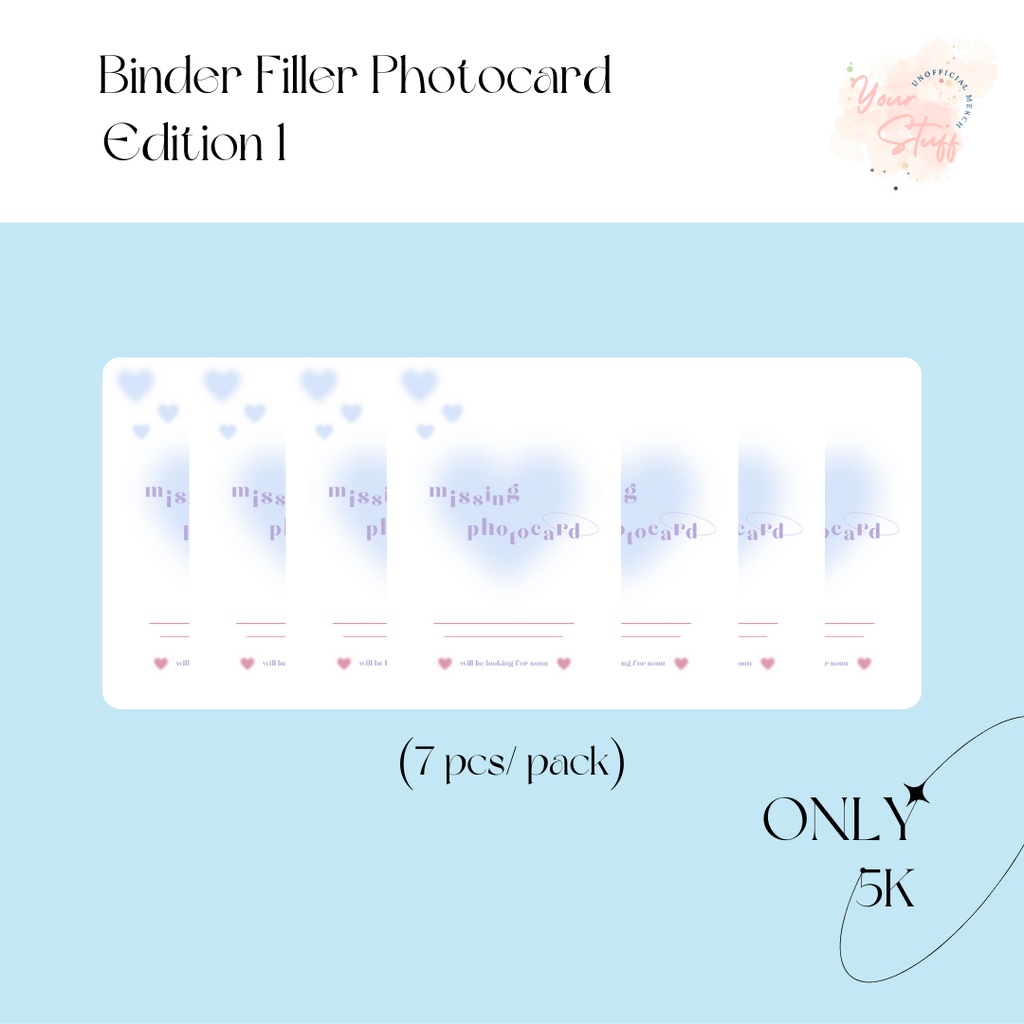 BINDER FILLER PHOTOCARD