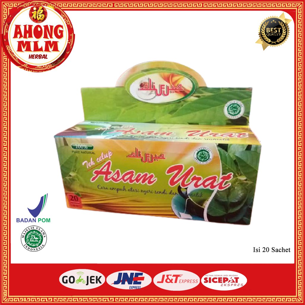 

TEH CELUP ASAM URAT ALIFIA 20SACHET|MEMBANTU MENGOBATI NYERI SENDI|REMATIK|DAN GINJAL